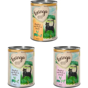 Feringa Country Style 6 x 400 g pour chat - lot mixte 2 : canard, agneau, colin pas cher