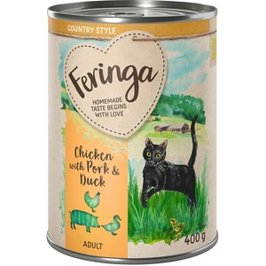 Feringa Country Style 6 x 400 g pour chat - poulet, canard, porc pas cher