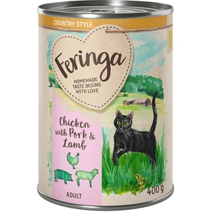 Feringa Country Style 6 x 400 g pour chat - poulet, agneau, porc pas cher