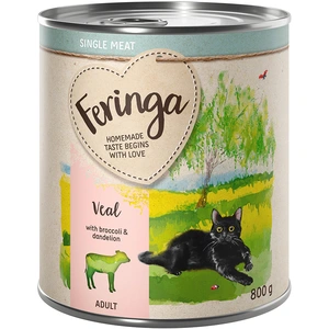 Feringa Single Meat Menus 6 x 800 g pour chat - veau, brocolis, pissenlit pas cher