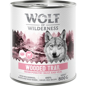 Wolf of Wilderness Adult Expedition 6 x 800 g pour chien - Wooded Trails - volaille, veau pas cher