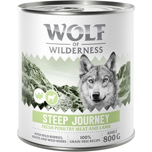 Wolf of Wilderness Adult  Expedition  6 x 800 g pour chien - Steep Journey - volaille, agneau pas cher