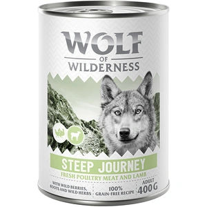Wolf of Wilderness Adult Expedition 6 x 400 g pour chien - Steep Journey - volaille, agneau pas cher