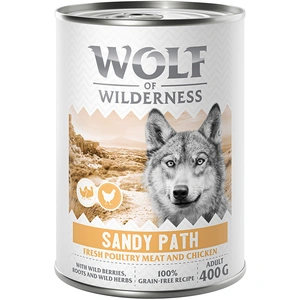 Wolf of Wilderness Adult  Expedition  6 x 400 g pour chien - Sandy Path - volaille, poulet pas cher