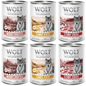 Wolf of Wilderness Senior Expedition 6 x 400 g pour chien - lot mixte pas cher