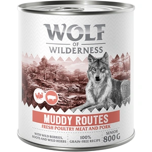 Wolf of Wilderness Senior  Expedition  6 x 800 g pour chien - Muddy Routes - volaille, porcVendu parzooplus-be