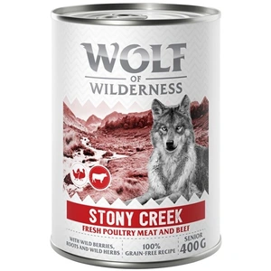Wolf of Wilderness Senior Expedition 6 x 400 g pour chien - Stony Creek - volaille, boeufVendu parzooplus-be