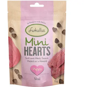 Lukullus Puppy « Mini Hearts » veau (sans céréales) pour chiot - 75 g pas cher