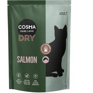Cosma Croquettes extrudées au saumon pour chat 2 kg pas cher