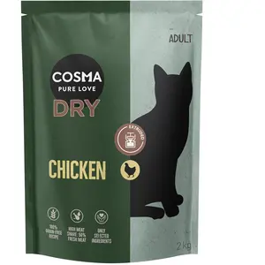 Cosma Croquettes extrudées au poulet pour chat   2 kg pas cher