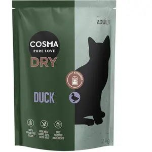 Cosma Croquettes extrudées au canard pour chat - 2 x 2 kg pas cher