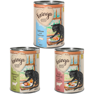 Feringa Recettes sélectionnées 6 x 400 g pour chat - lot mixte : agnea... pas cher