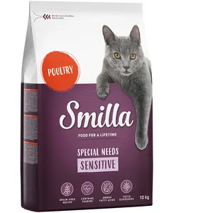 Smilla Adult Sensitive sans céréales volaille pour chat - 10 kg pas cher