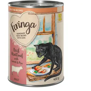 Feringa Recettes sélectionnées 6 x 400 g pour chat - pain de viande, carottes, petits pois (6 x 400 g) pas cher
