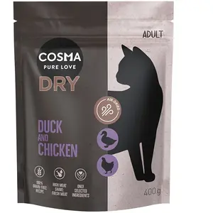 Cosma canard, poulet pour chat - 400 g pas cher