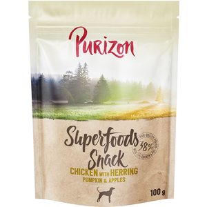 100g Purizon Superfoods Poulet au hareng, potiron & Pomme Snacks pour ... pas cher