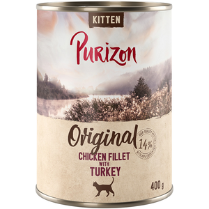 6x400g Kitten -filet de poulet, dinde Purizon Boîtes pour chat : -15 % ! pas cher