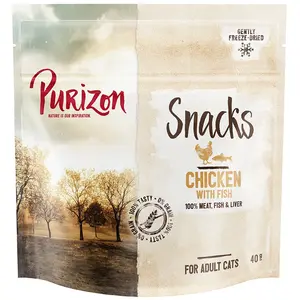 Friandises Purizon poulet, poisson - sans céréales pour chat - 5 gVendu parzooplus-be
