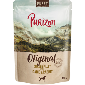 6x 300g Purizon Puppy filet de poulet avec gibier & lapin nourriture pour chiens humide pas cher