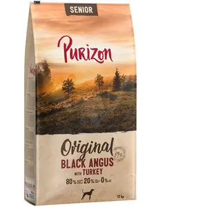 Purizon Senior, Black Angus & dinde - sans céréales pour chien - 12 kg pas cher