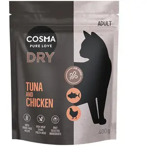 Cosma thon, poulet pour chat 400 g pas cher