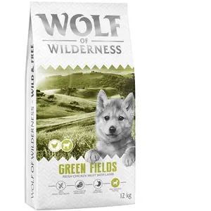 12 kg Wolf of Wilderness Junior "Green Fields" agneau, sans céréales pas cher