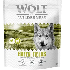1 kg Wolf of Wilderness Adult "Green Fields" agneau, sans céréales - Croquettes pour Chien pas cher