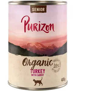 6x400g Organic Purizon senior boeuf nourriture humide pour chats pas cher