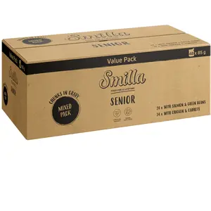 Smilla Senior Bouchées en sauce aux légumes pour chat - lot mixte JUMBOPACK (48 x 85 g) pas cher