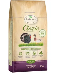 12kg Lukullus Classic Dinde & Canard croquettes pour chien pas cher