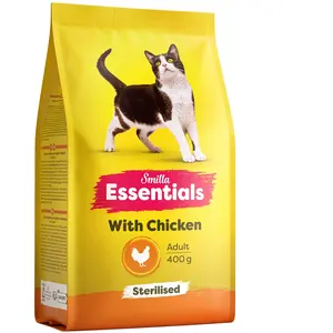 400g Essentials Adult Sterilised poulet Smilla croquettes pour chat pas cher