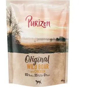 400g Purizon Adult Sanglier avec poulet sans céréales croquettes pour chat pas cher