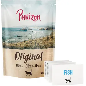2kg Purizon Original Poisson - sans céréales croquettes pour chat pas cher