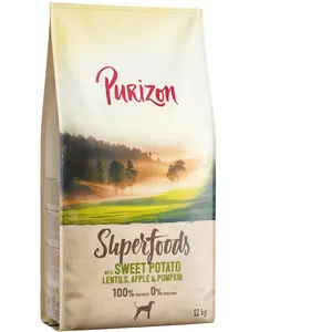 12 kg Superfoods Veggie Patates douces Purizon croquettes pour chiens pas cher