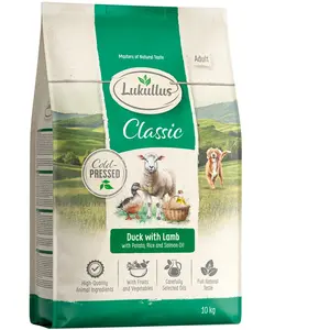 2 x 10 kg Lukullus Pressé à froid Canard de Barbarie et Agneau, Croquettes pour Chien pas cher
