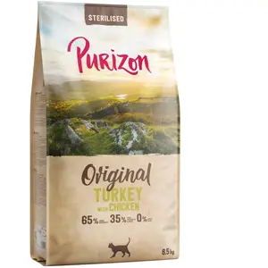 6.5kg Purizon Sterilised Adult Dinde et poulet - sans céréales croquettes pour chat pas cher