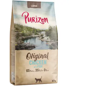 6,5kg Purizon Large Adult poulet, poisson sans céréales - Croquettes pour chat pas cher