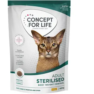 400 g Concept for Life Sterilised Cats poulet, croquettes pour chat pas cher