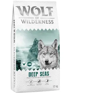 12kg Wolf of Wilderness Adult "Deep Seas" Hareng - sans céréales nourriture sèche pour chien pas cher