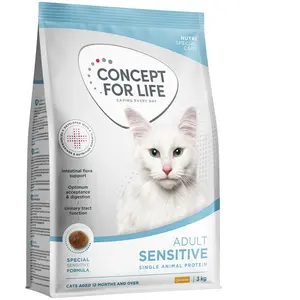 3kg Concept for Life CAT Sensitive croquettes pour chat pas cher