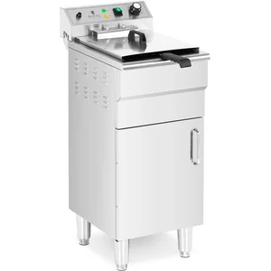 Friteuse Électrique Professionnelle Sur Pied Inox Zone Froide Robinet ... pas cher