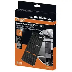 Osram, Panneau solaire, BATTERYcharge SOLAR 20W INCL. USB Monokristallines Solarmodul 20 W 5 V (20 W, 0.80 kg) pas cher