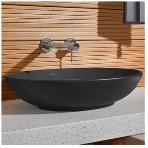 Villeroy & Boch, Lavabo, Vasque à poser Loop & Friends, ovale, 560x380x120mm, sans trop-plein, sans trou pour robinetterie (380 mm, 560 mm) pas cher