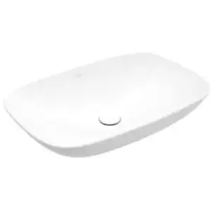 Villeroy & Boch, Lavabo, Vasque à poser Loop & Friends, rectangulaire, 620x420x120mm, sans trop-plein, sans trou pour (420 mm, 620 mm) pas cher