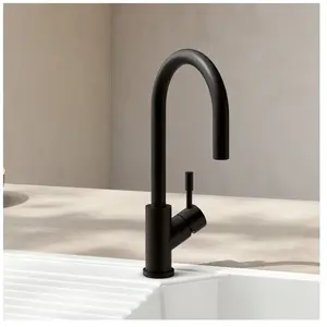 Villeroy Boch Umbrella Flex Robinet de cuisine avec douchette extractible et pivotant à 360Noir Mat pas cher