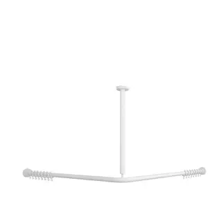 Villeroy & Boch, Tringle à rideau de douche, Barre de douche V&B ViCare fonction blanche 1200x1200mm pas cher