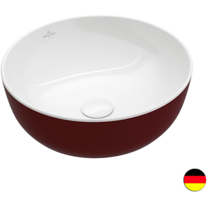 Villeroy & Boch, Lavabo, V&B lavabo à poser ARTIS 430mm, rond, sans PLC bordeaux (430 mm, 430 mm)