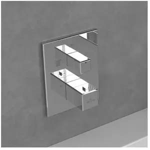 Villeroy & Boch, Robinetterie de salle de bains, V&B Fertigmontageset METTLACH Th m 2wege-Meng. 150x190x129mm chr chrom pas cher