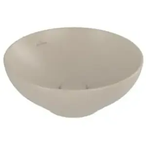 Villeroy & boch Loop & friends opzetwastafel 38cm rond met overloop CeramicPlus almond