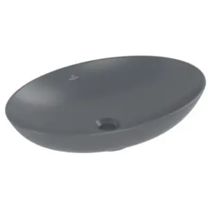 Villeroy & Boch, Lavabo, V&B lavabo à poser LOOP & FRIENDS avec PLUS 620x420mm graphite C+ (420 mm, 620 mm) pas cher